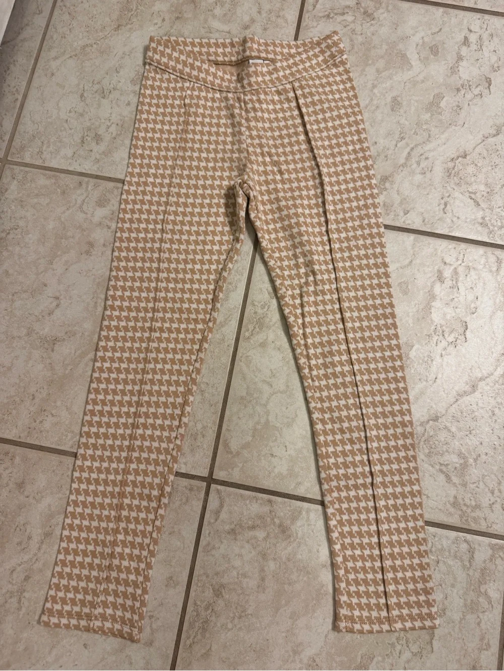 Janie and Jack 7 Equestrian Horse Sweater with houndstooth leggings